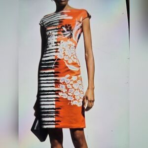 Rickie Freeman For Teri Jon Multicolor Bodycon Scuba Dress